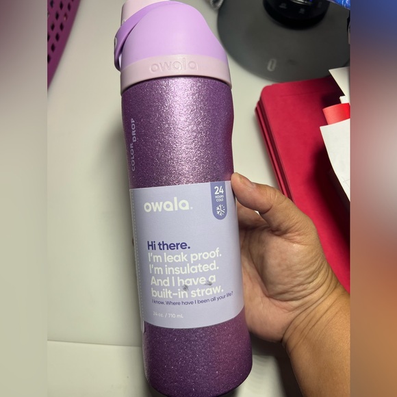 Owala Purple Water Bottle So Eggstra limited edition BNWT 24oz - Picture 2 of 2
